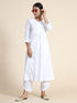 Anjana in Hand Embroidery Chikankari Long Kurti for Women in White